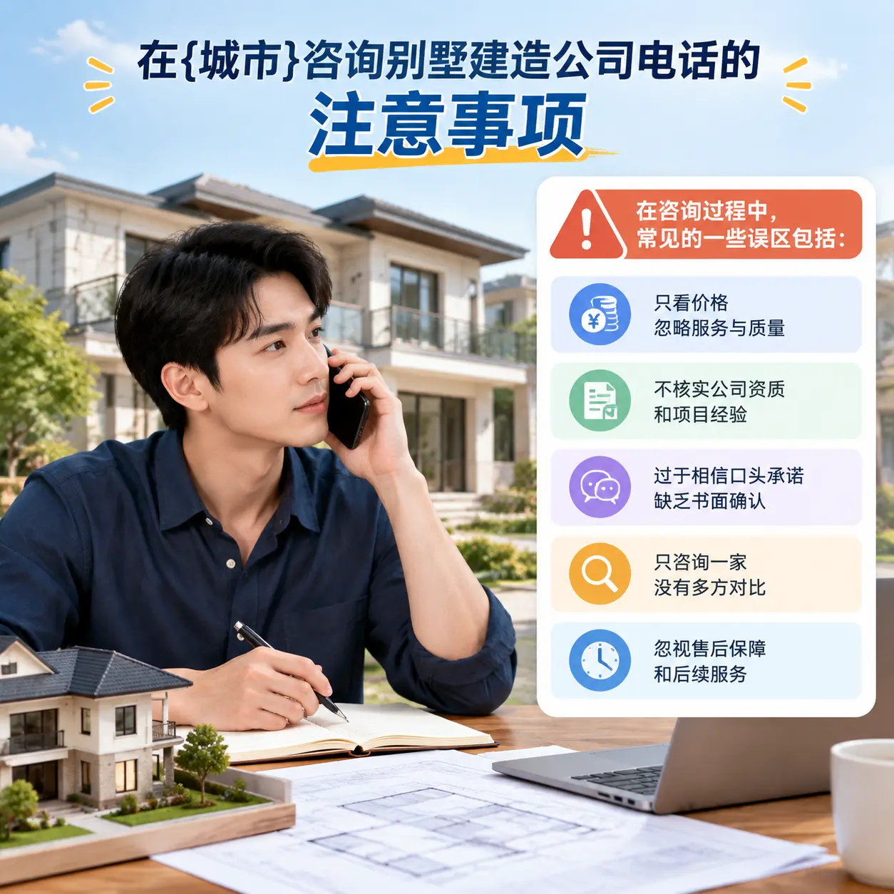 在六枝特咨询别墅建造公司电话的注意事项